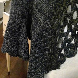 Crochet Open Navy Blue Sweater/Jacket